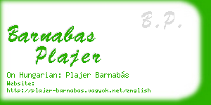 barnabas plajer business card